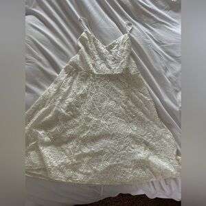 White lace floral dress